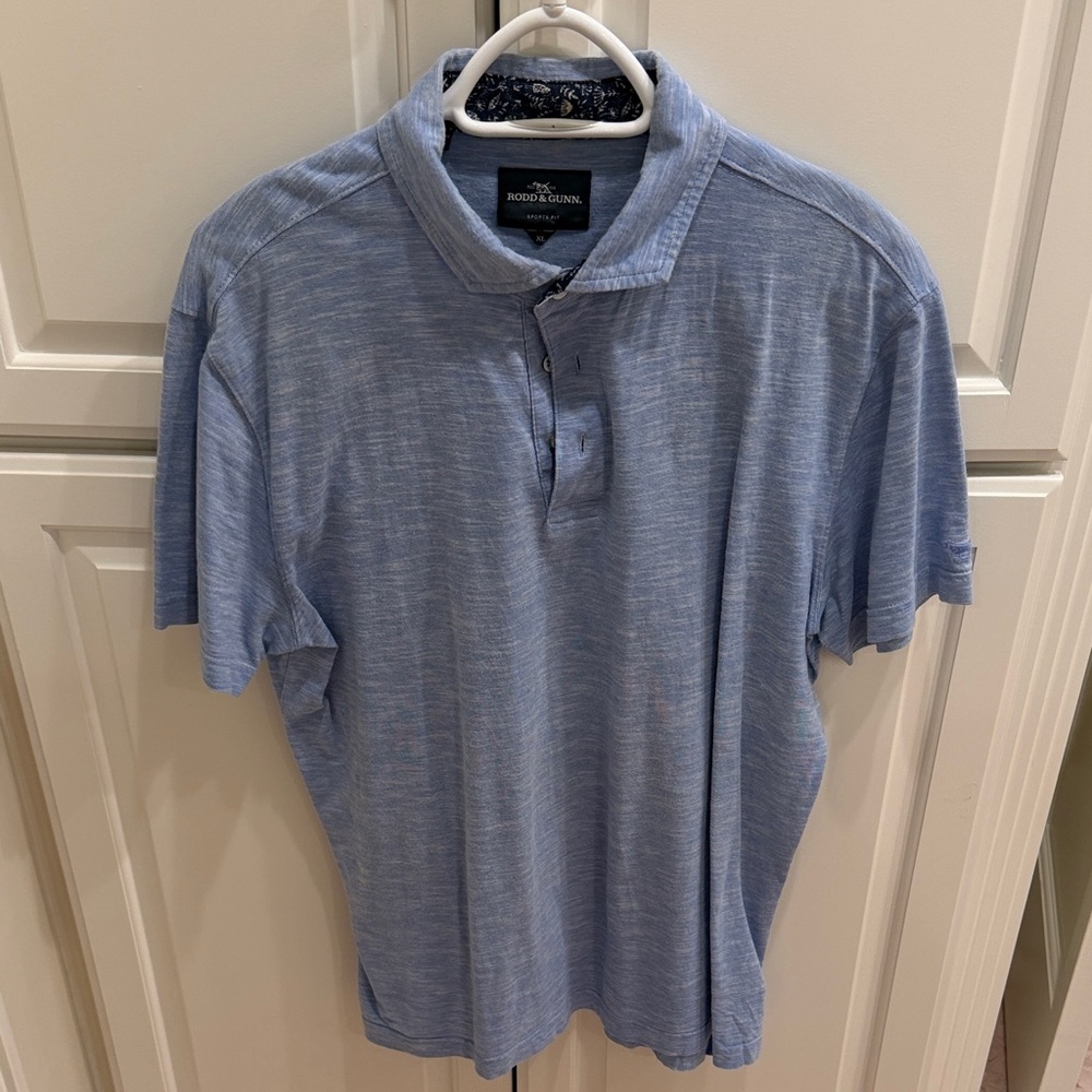 Rodd & Gunn Men's Heather Sky Blue Polo